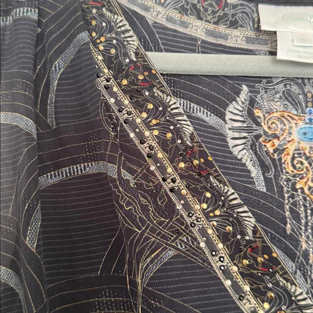 Camilla Elegant Black and Gold Top - Picture 6 of 10